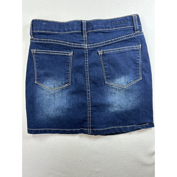 Vigoss Girls The Jagger Skirt Size 12 Button Down 4 pocket Denim Skirt Waist - Picture 5 of 6